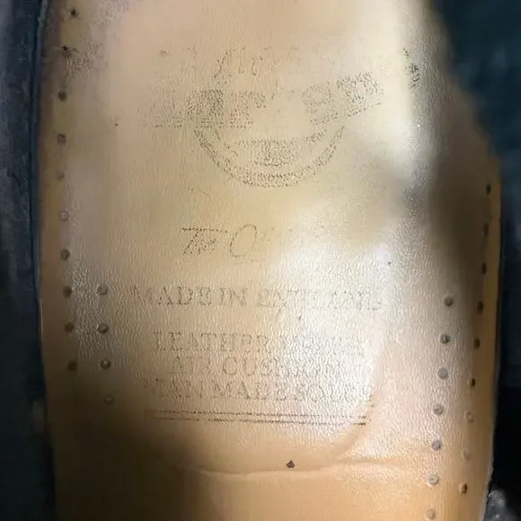 Dr. Martens Black Leather 8 Eye Boots Men’s Size 12 Broken In Grunge Streetwear - Picture 10 of 11